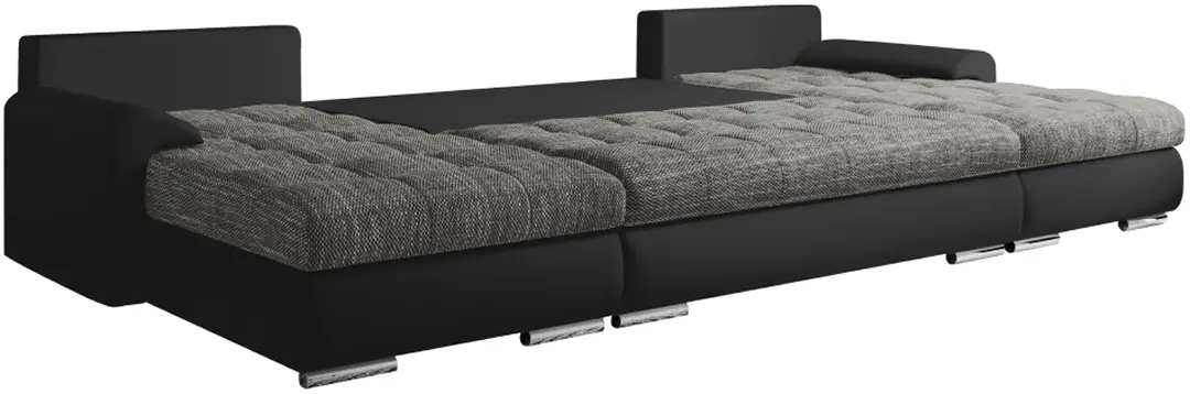 Canapea in forma de U Tempo Kondela Tolita U Uni (Black/Gray)
