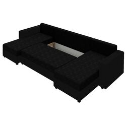 Canapea in forma de U Tempo Kondela Tripolis U (Black/Gray) Thumb