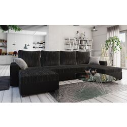 Canapea in forma de U Tempo Kondela Tripolis U (Black/Gray)