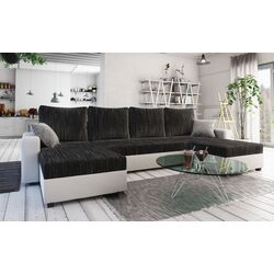 Canapea in forma de U Tempo Kondela Tripolis U (Black/White/Gray)