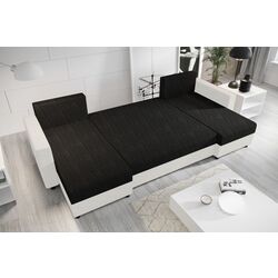 Canapea in forma de U Tempo Kondela Tripolis U (Black/White/Gray) Thumb