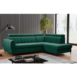 Canapea extensibila Tempo Kondela Korio L Right (Emerald)