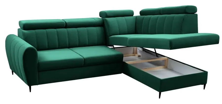 Диван раскладной Tempo Kondela Korio L Right (Emerald)