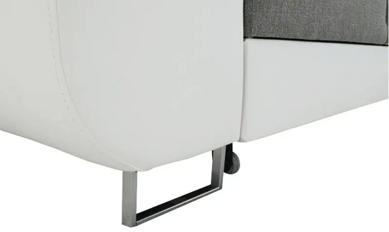 Canapea de colt extensibila Tempo Kondela Amareto Left (White/Gray)