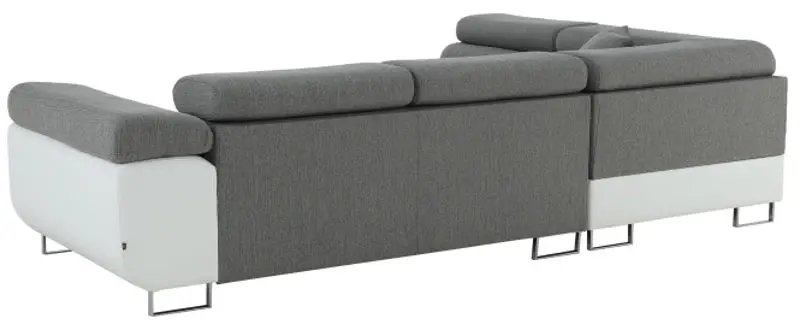 Canapea de colt extensibila Tempo Kondela Amareto Left (White/Gray)