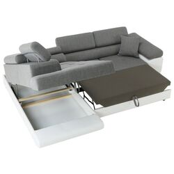 Canapea de colt extensibila Tempo Kondela Amareto Left (White/Gray) Thumb