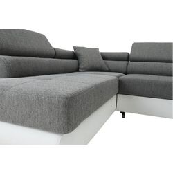 Canapea de colt extensibila Tempo Kondela Amareto Left (White/Gray) Thumb