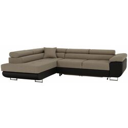 Canapea de colt extensibila Tempo Kondela Amareto New Left (Brown/Beige)