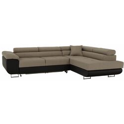 Canapea de colt extensibila Tempo Kondela Amareto New Right (Brown/Beige)