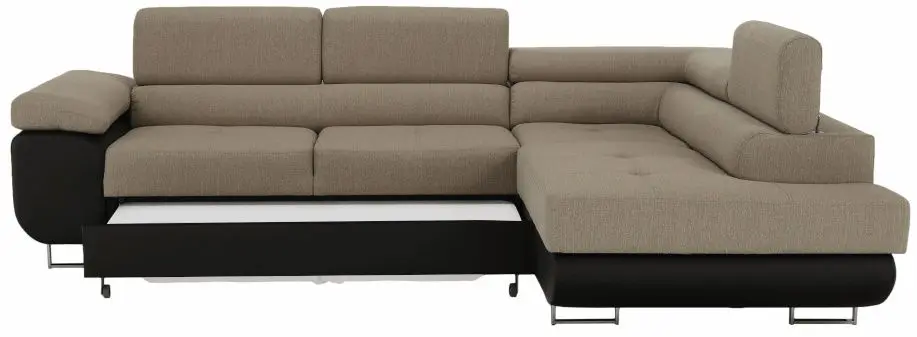 Canapea de colt extensibila Tempo Kondela Amareto New Right (Brown/Beige) - 11