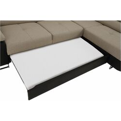 Canapea de colt extensibila Tempo Kondela Amareto New Right (Brown/Beige) Thumb