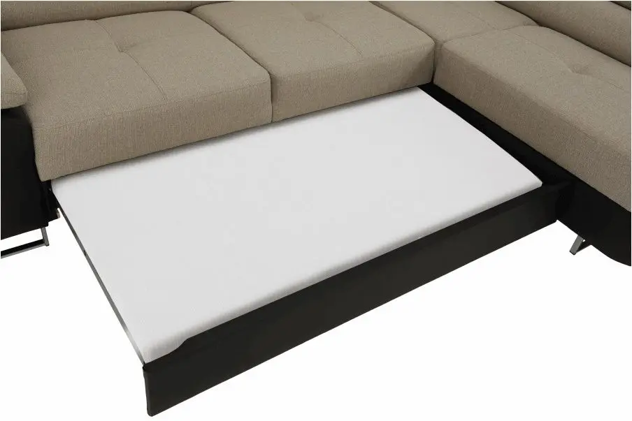 Canapea de colt extensibila Tempo Kondela Amareto New Right (Brown/Beige) - 10