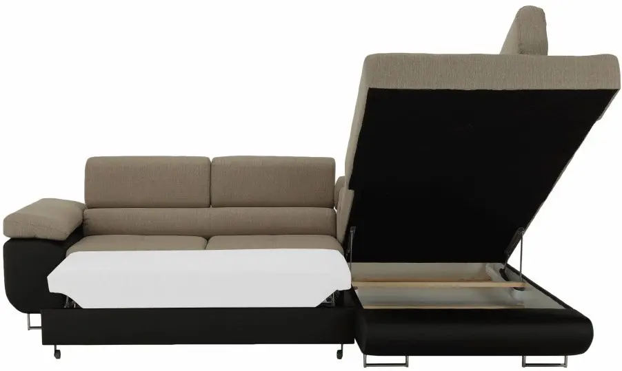 Canapea de colt extensibila Tempo Kondela Amareto New Right (Brown/Beige) - 9