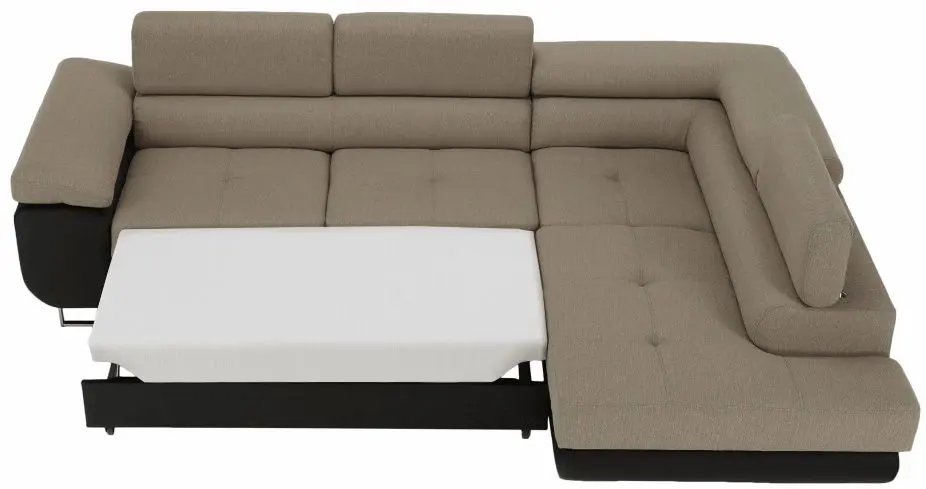 Canapea de colt extensibila Tempo Kondela Amareto New Right (Brown/Beige) - 7