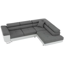 Canapea de colt extensibila Tempo Kondela Amareto Right (White/Gray) Thumb