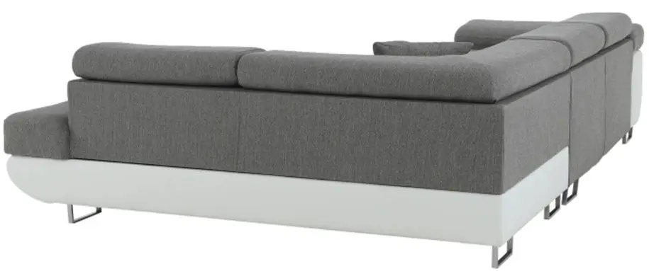 Canapea de colt extensibila Tempo Kondela Amareto Right (White/Gray)