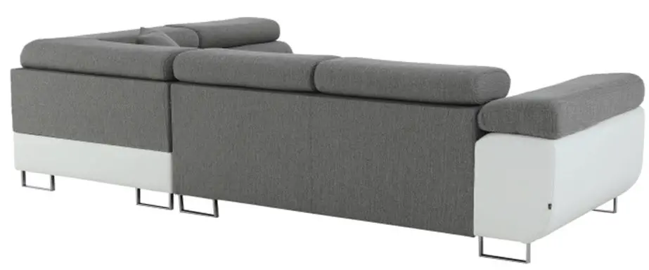 Canapea de colt extensibila Tempo Kondela Amareto Right (White/Gray)