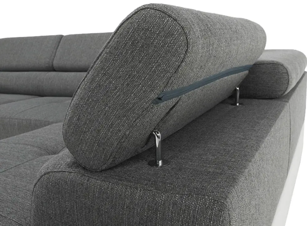 Canapea de colt extensibila Tempo Kondela Amareto Right (White/Gray)