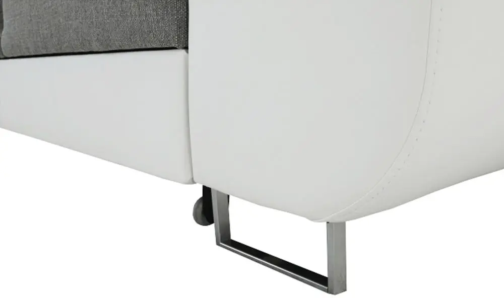 Canapea de colt extensibila Tempo Kondela Amareto Right (White/Gray)