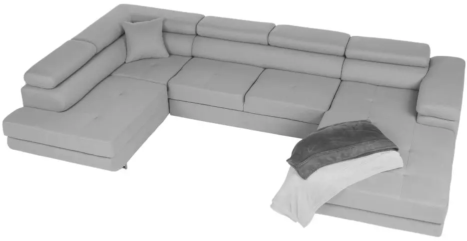Диван угловой раскладной Tempo Kondela Amareto U Left (Light Gray) - 2