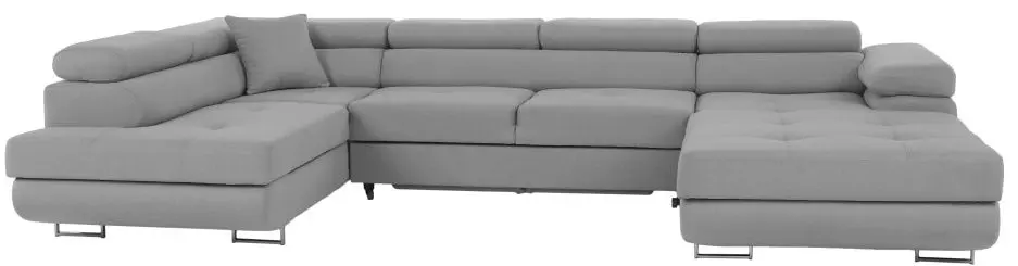 Диван угловой раскладной Tempo Kondela Amareto U Left (Light Gray) - 13