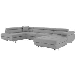 Canapea de colt extensibila Tempo Kondela Amareto U Left (Light Gray)
