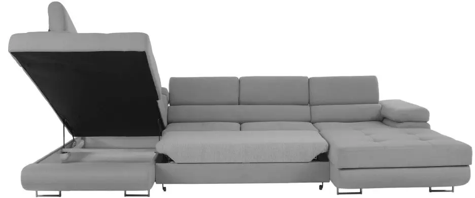 Диван угловой раскладной Tempo Kondela Amareto U Left (Light Gray) - 10