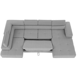 Диван угловой раскладной Tempo Kondela Amareto U Left (Light Gray) Thumb