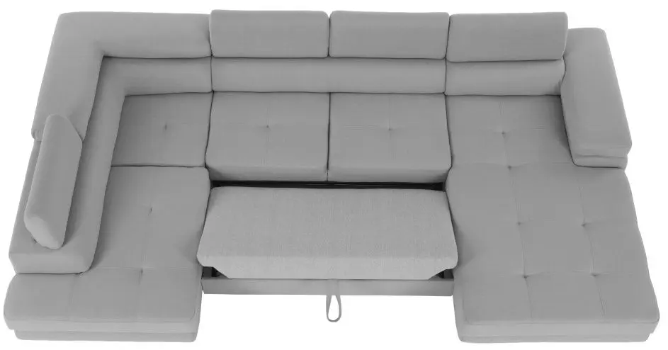 Диван угловой раскладной Tempo Kondela Amareto U Left (Light Gray) - 7