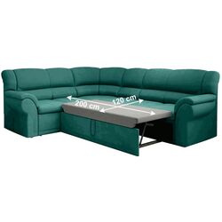 Canapea de colt extensibila Tempo Kondela Amelia Left (Emerald) Thumb