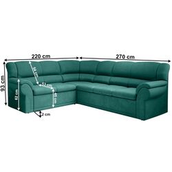 Canapea de colt extensibila Tempo Kondela Amelia Left (Emerald) Thumb