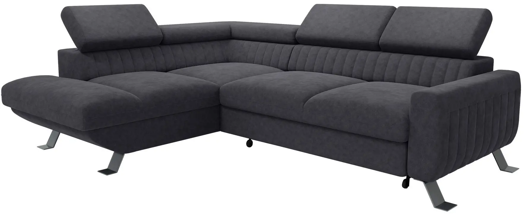 Диван угловой раскладной Tempo Kondela Amura Roh Left (Dark Gray) - 4