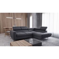 Диван угловой раскладной Tempo Kondela Amura Roh Right (Dark Gray)