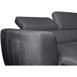 Canapea de colt extensibila Tempo Kondela Amura Roh Right (Dark Gray) Thumb