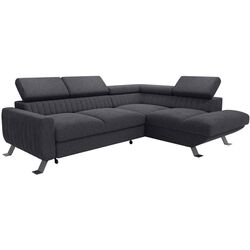 Canapea de colt extensibila Tempo Kondela Amura Roh Right (Dark Gray) Thumb