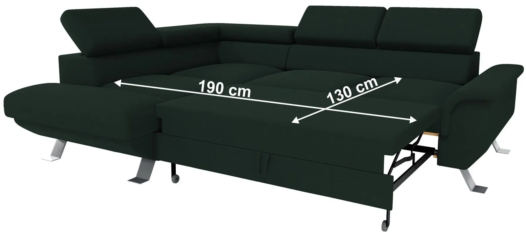 Диван угловой раскладной Tempo Kondela Artey Roh Left (Emerald) - 3
