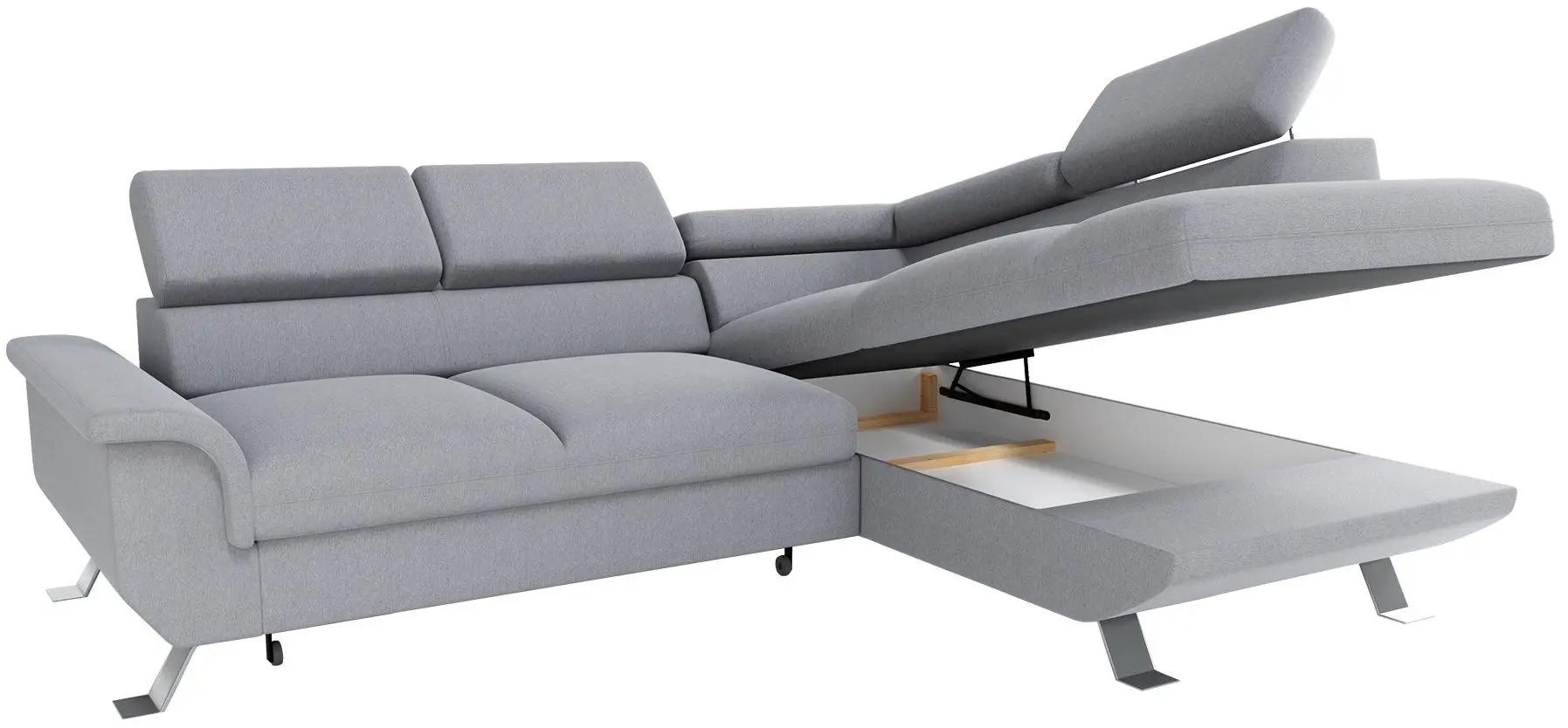 Canapea de colt extensibila Tempo Kondela Artey Roh Right (Gray) - 5