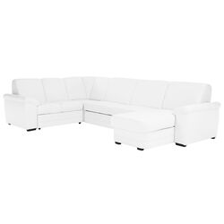 Canapea de colt extensibila Tempo Kondela Biter U Right (White)