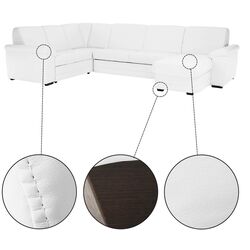 Canapea de colt extensibila Tempo Kondela Biter U Right (White) Thumb