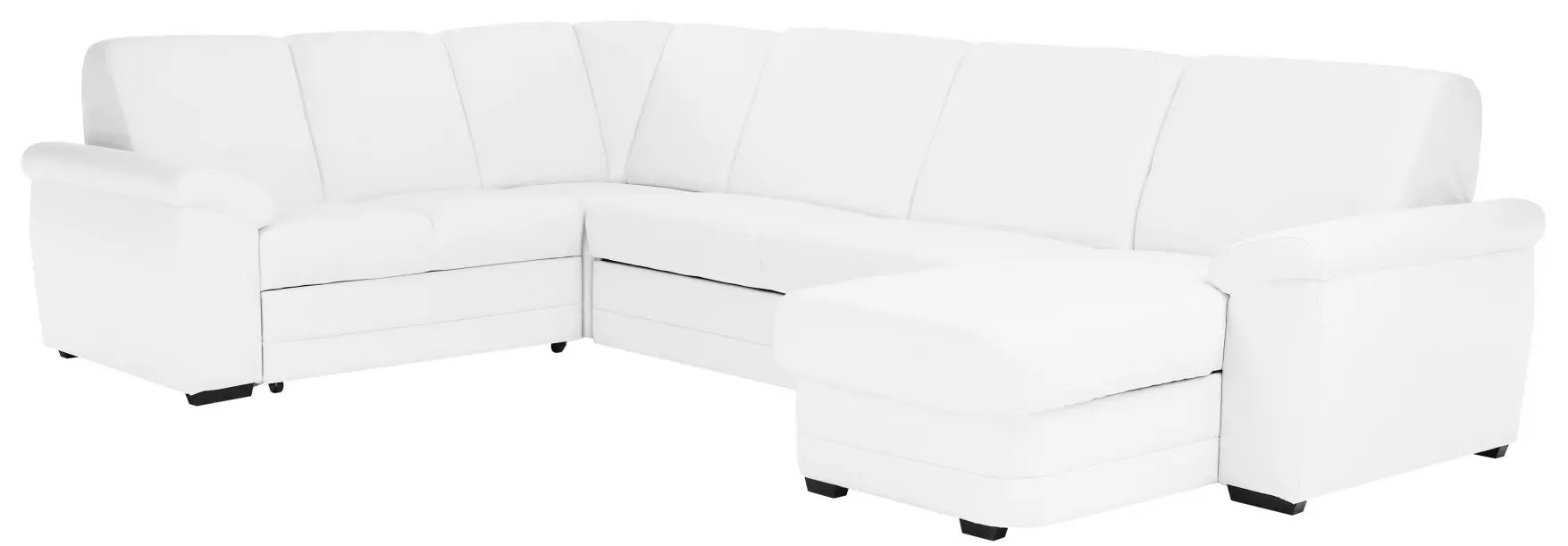 Canapea de colt extensibila Tempo Kondela Biter U Right (White)