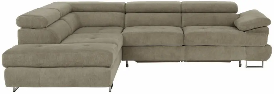 Canapea de colt extensibila Tempo Kondela Buton R Soro 13 Left (Light Brown)