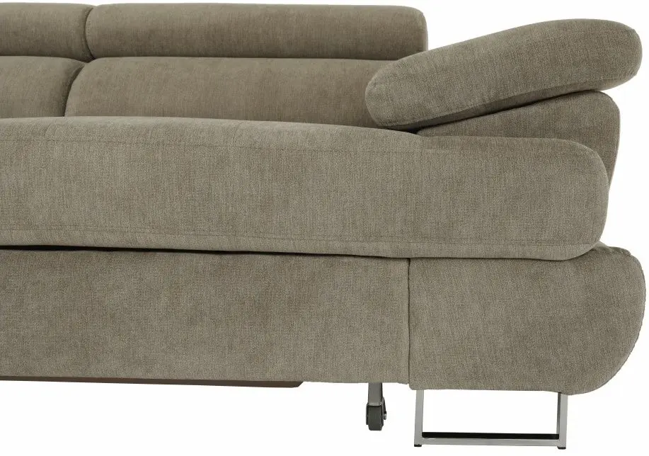 Canapea de colt extensibila Tempo Kondela Buton R Soro 13 Left (Light Brown)