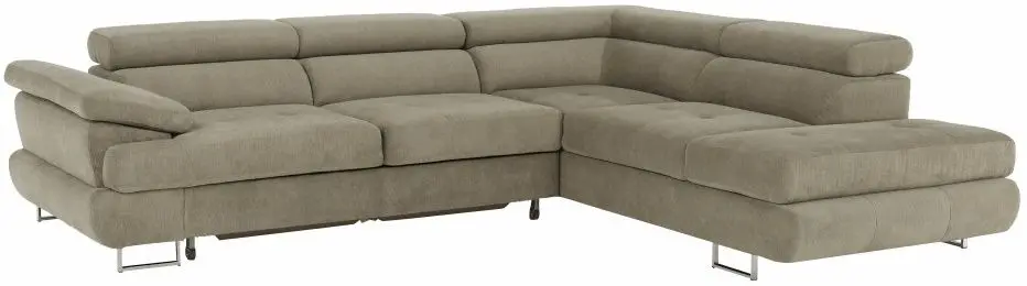 Canapea de colt extensibila Tempo Kondela Buton R Soro 13 Right (Light Brown)