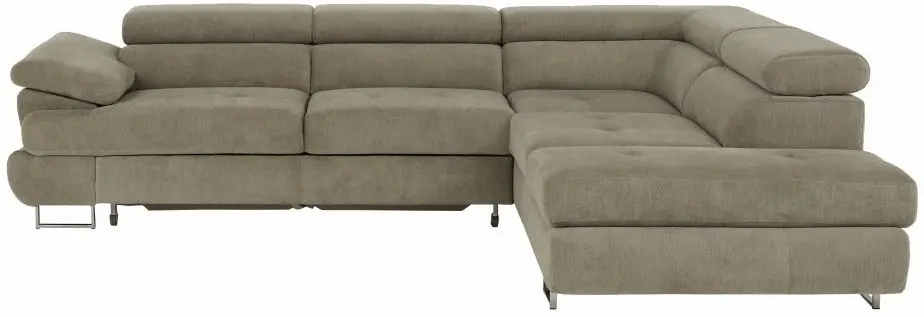 Canapea de colt extensibila Tempo Kondela Buton R Soro 13 Right (Light Brown)