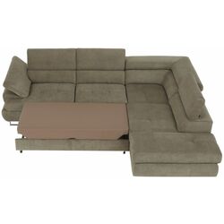 Canapea de colt extensibila Tempo Kondela Buton R Soro 13 Right (Light Brown) Thumb