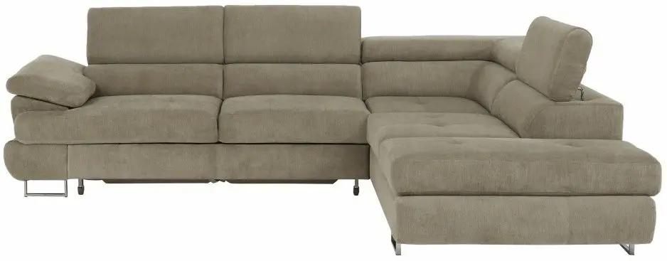 Canapea de colt extensibila Tempo Kondela Buton R Soro 13 Right (Light Brown)