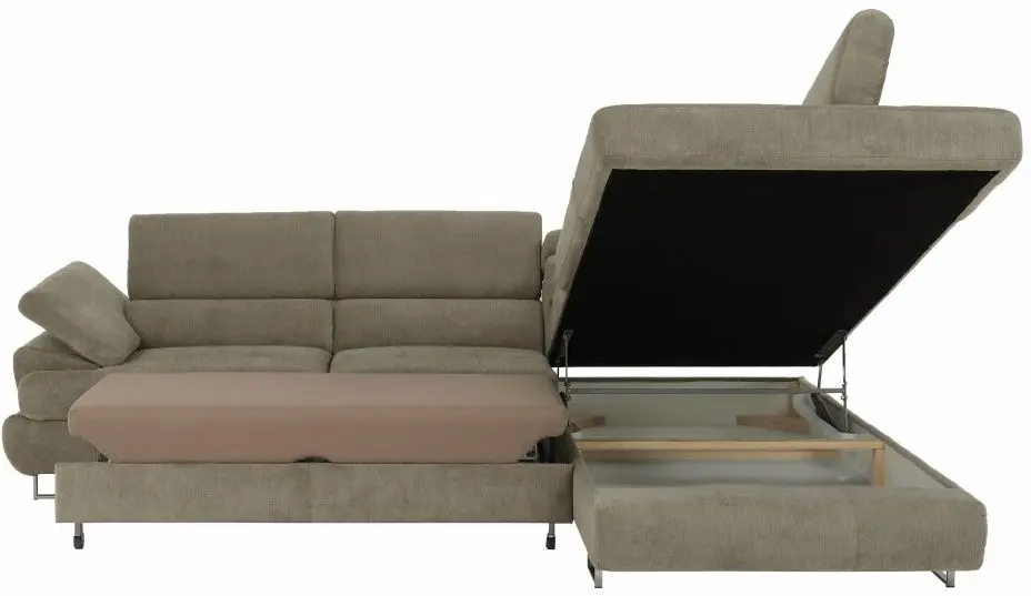 Canapea de colt extensibila Tempo Kondela Buton R Soro 13 Right (Light Brown)