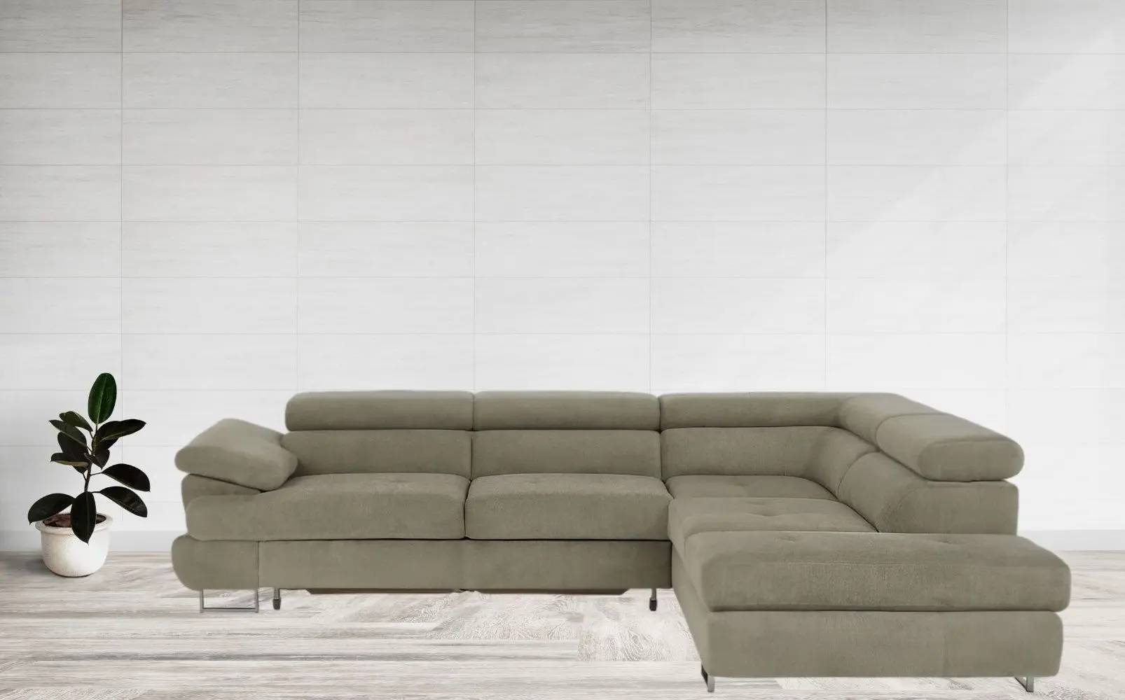 Canapea de colt extensibila Tempo Kondela Buton R Soro 13 Right (Light Brown)