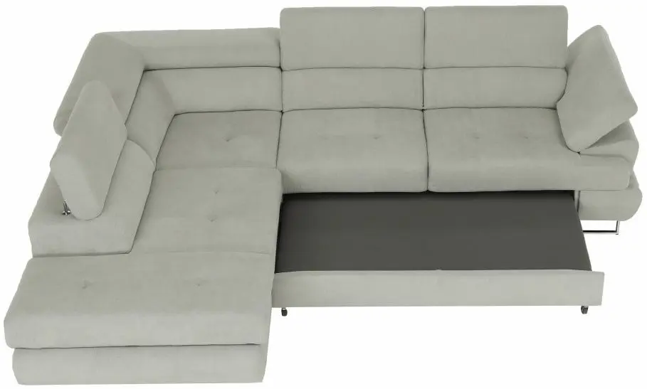 Canapea de colt extensibila Tempo Kondela Buton R Soro 83 Left (Light Gray)