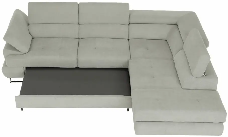 Canapea de colt extensibila Tempo Kondela Buton R Soro 83 Right (Light Gray)